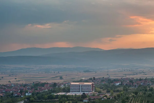 Uma Vista Aérea Pirot Sérvia — Fotografia de Stock