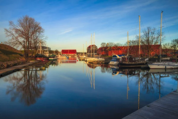 Klaipeda Litthuania Május 2013 Festői Kilátás Nyílik Jachtok Kikötő Klaipeda — Stock Fotó