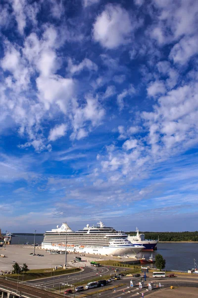 Klaipeda Lithuania Juni 2015 Het Jachthaven Cruiseschip Afgemeerd Cruiseterminal Haven — Stockfoto