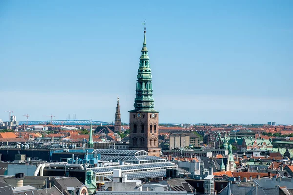 Veduta Aerea Sui Tetti Copenaghen Danimarca — Foto Stock