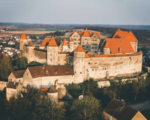 Ένα Γραφικό Πλάνο Του Κτιρίου Quedlinburg Abbey Κάστρο Στη Γερμανία — Φωτογραφία Αρχείου