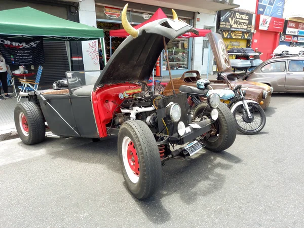 Буэнос Айрес Аргентина Номер 2021 Hot Rod Старый Chevrolet 1935 — стоковое фото