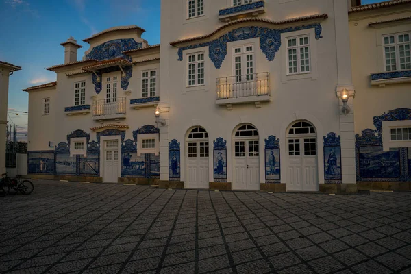 Fachada Antigua Estación Tren Aveiro Portugal — Foto de Stock