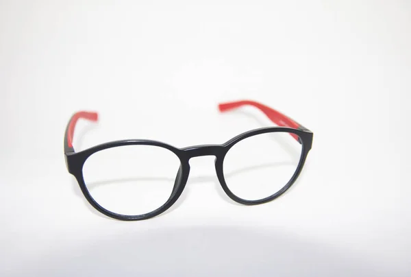 Černé Brýle Izolované Bílém — Stock fotografie