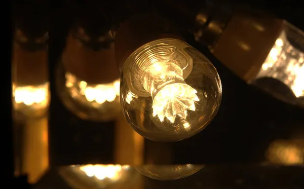 Крупним Планом Знімок Освітленої Лампочки — стокове фото