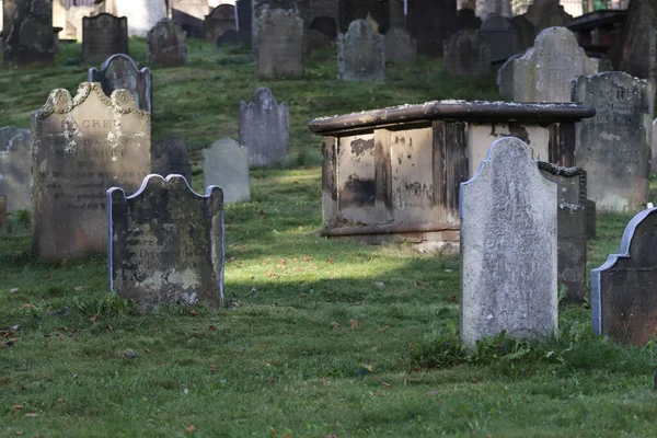Ein Blick Auf Alte Grabsteine Auf Einem Friedhof Halifax Deutschland — Stockfoto