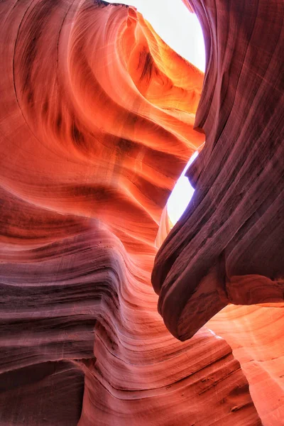 Piękny Widok Falujące Pomarańczowe Ściany Antelope Canyon — Zdjęcie stockowe