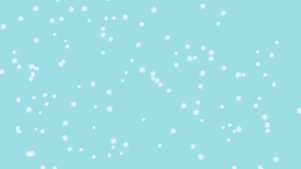 Motif Vectoriel Bleu Clair Avec Flocons Neige — Video