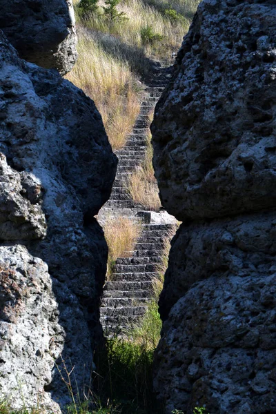 Vertical Shot Framed Stairs Kratovo Republic Macedonia — Stock Photo, Image