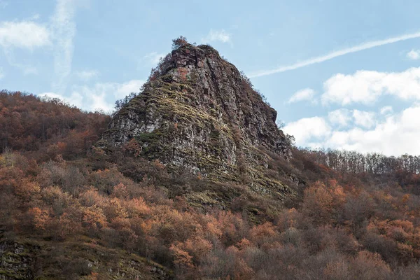 Une Vue Fascinante Sur Vieille Montagne Avec Des Buissons Automne — Photo