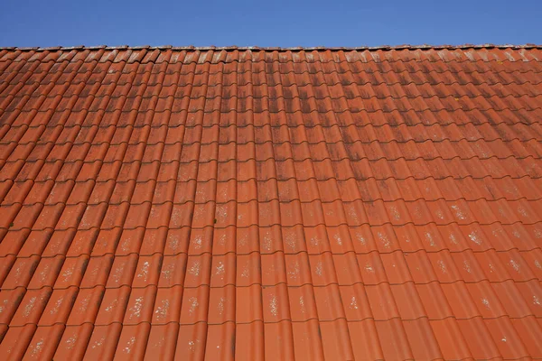 Κοντινό Πλάνο Μιας Στέγης Από Τούβλα Στη Γερμανία — Φωτογραφία Αρχείου