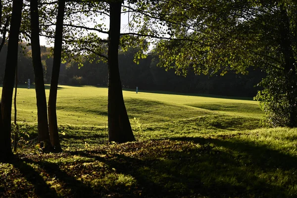 Battlefield Evening Twilight Schlagplatz Mit Abend Daemmerung — Stock Photo, Image