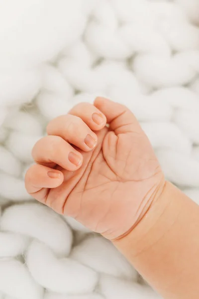 Close Shot Caucasian Baby Hand — Stock Photo, Image