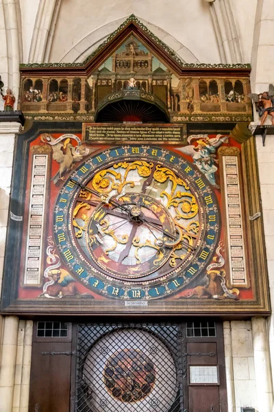 Muenster Germania 2021 Orologio Astronomico Nella Cattedrale San Paolo Muenster — Foto Stock