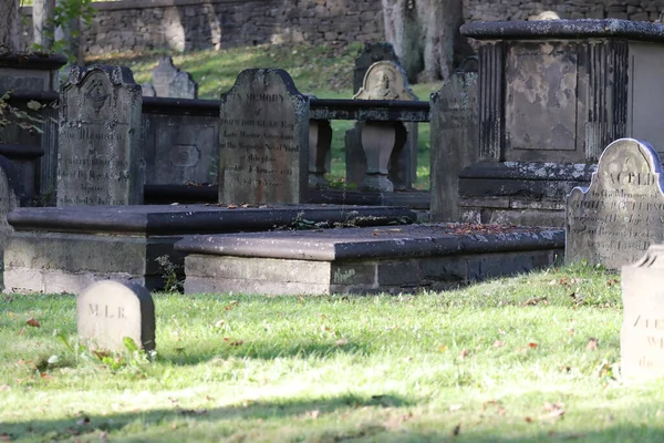 Veduta Esterna Vecchie Lapidi Cimitero Halifax Germania — Foto Stock