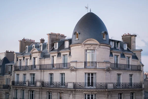 Belo Exterior Único Dos Apartamentos Residenciais Paris — Fotografia de Stock