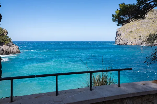 Una Hermosa Vista Del Mar Mediterráneo Ondulado España — Foto de Stock