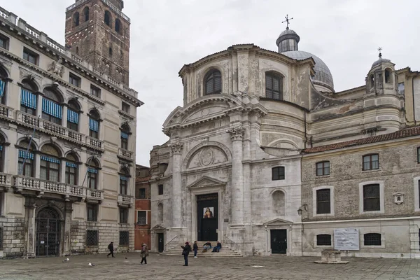 Venice Itálie Října 2021 Krásný Výhled Historickou Chiesa San Geremia — Stock fotografie