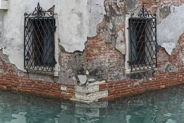 Venise Italie Oct 2021 Plan Rapproché Mur Pourri Sur Bâtiment — Photo