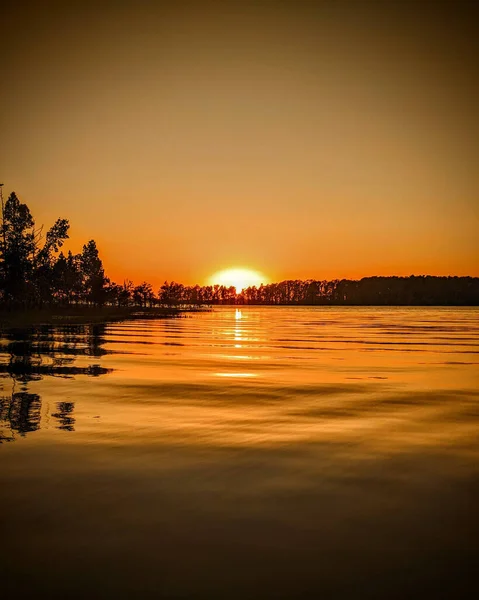 Beau Cliché Paysage Marin Dans Soirée Coucher Soleil — Photo