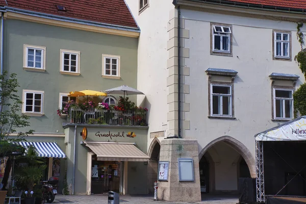 Wiener Neustadt Autriche Juil 2020 Vue Sur Les Vieilles Maisons — Photo