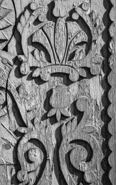 Тарновита Румыния Октября 2021 Года Вертикальный Снимок Старой Декоративной Деревянной — стоковое фото