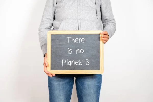 Étudiant Qui Pas Tableau Noir Planète — Photo