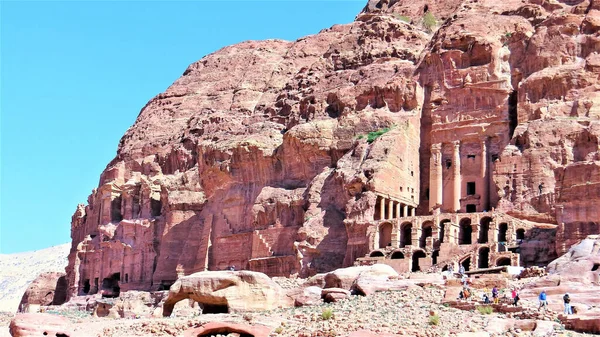 Een Fascinerende Opname Van Een Archeologische Site Petra Jordanië — Stockfoto
