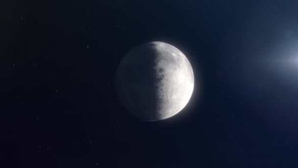 Luna Cielo Nocturno — Vídeos de Stock