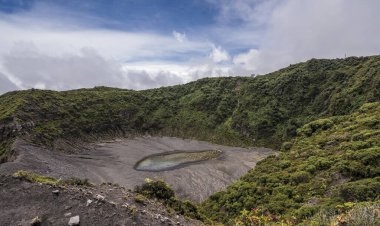 The view of Irazu volcano in Costa Rica. clipart