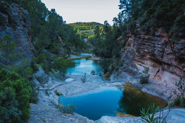 Quesa Espanha Outubro 2021 Uma Bela Vista Das Poças Água — Fotografia de Stock