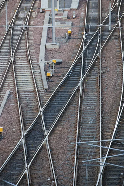 Железнодорожные Пути Вокзале Эдинбурга Шотландии — стоковое фото