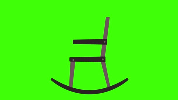 Huśtawka Krzesło Zielony Ekran Animacja Dla Vfx — Wideo stockowe