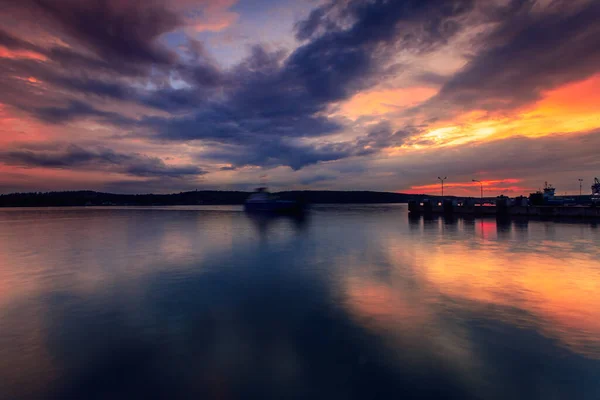 Krásný Výhled Přístavu Klaipeda Litva — Stock fotografie