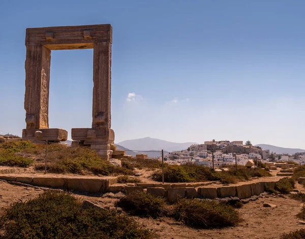 Scenic View Naxos Island Ancient Rock Structures Greece — 스톡 사진