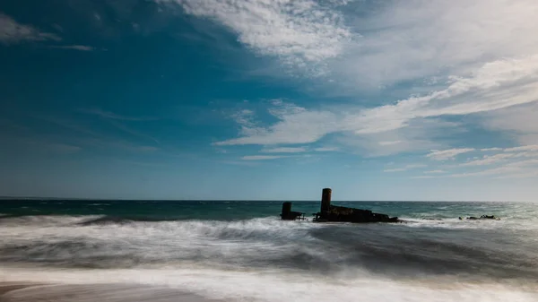 荒天時の波浪海の絶景 — ストック写真