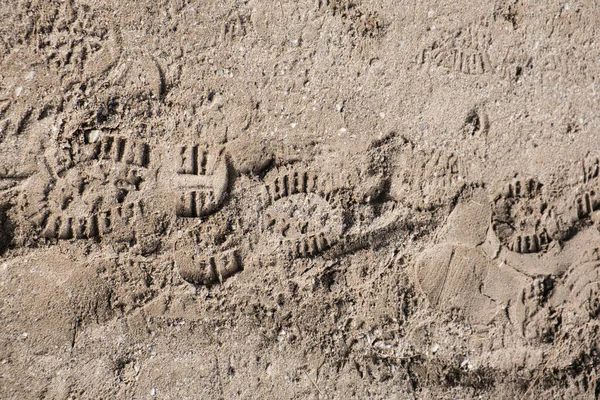 Top View Traces Sand — Stock Photo, Image