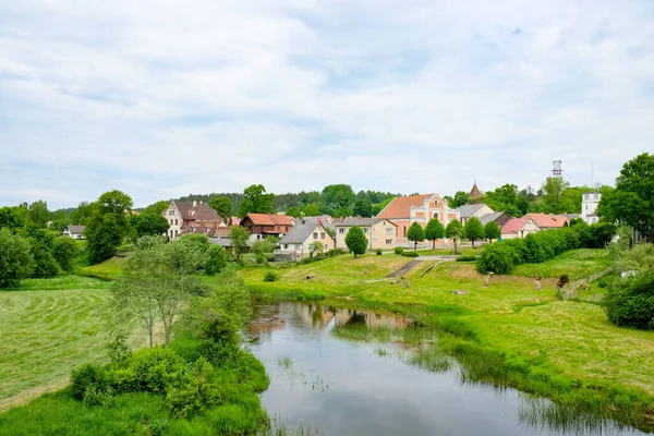 Eine Alte Stadt Fluss Lettland — Stockfoto