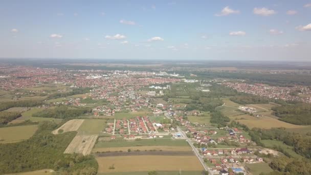 Flygfoto Över Staden Huvudstaden Polen — Stockvideo