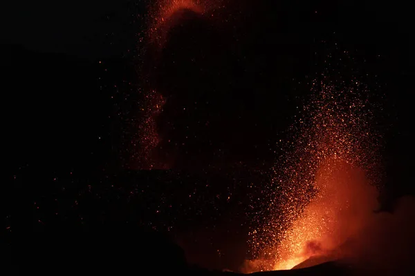 Извержение Вулкана Пальма Испании — стоковое фото