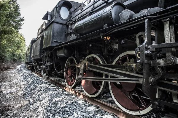 Trem Vapor Uma Estação — Fotografia de Stock