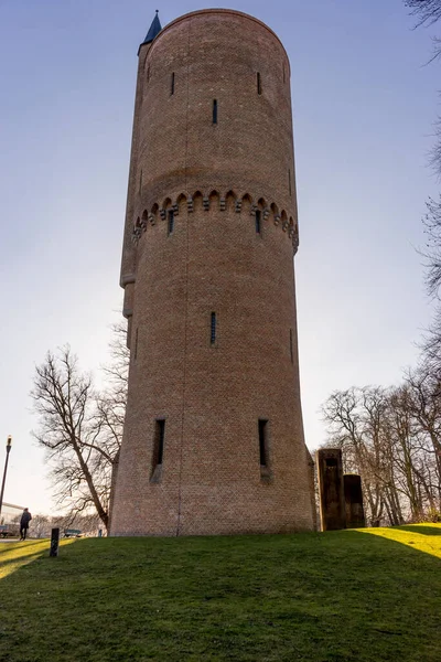 Vacker Utsikt Över Ett Slott Belgien Brygge — Stockfoto