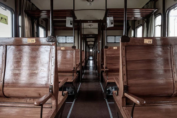 Histórico Interior Trem Vapor — Fotografia de Stock