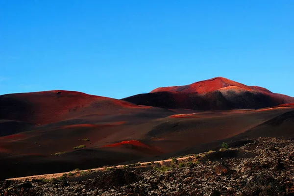 Ein Malerischer Blick Auf Eine Bergige Landschaft Auf Lanzarote Spanien — Stockfoto