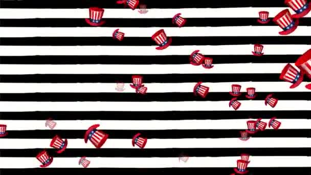 Close Red White Striped Background — Stok video