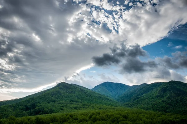Uma Bela Paisagem Great Smoky Mountains National Park Tennessee Sob — Fotografia de Stock
