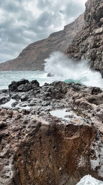 Surf Famara Lanzarote — Zdjęcie stockowe