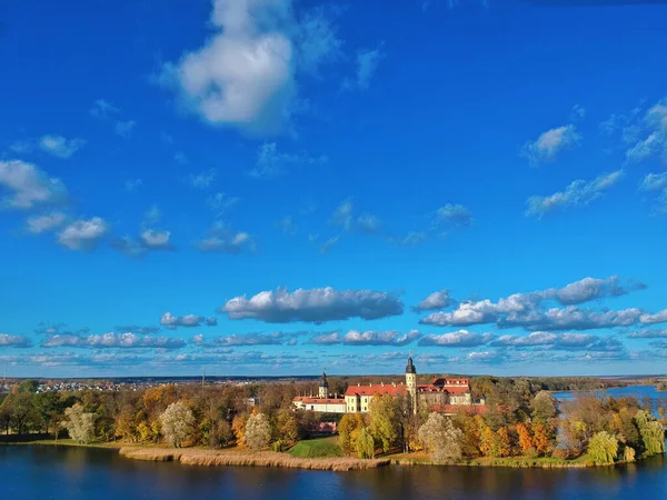 Luftaufnahme Der Burg Neswisch Weißrussland — Stockfoto