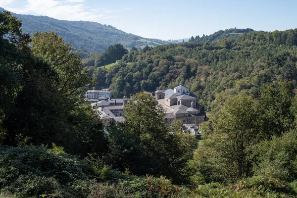 Blick Auf Das Kloster Von San Xulian Samos Samos Galicien — Stockfoto