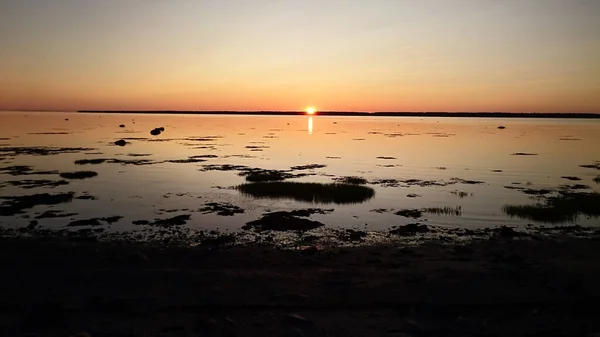 Rimouski Canadá Agosto 2019 Una Hermosa Vista Del Atardecer Sobre — Foto de Stock